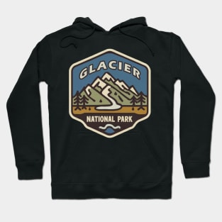 Glacier National Park Travel Sticker Hoodie